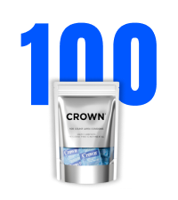 Crown Condoms  100 Count  Lubricated Latex Condoms  Ultra-Thin, Vegan, and Odor-Free (Pack of 100)