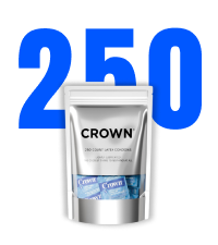 Crown Condoms  250 Count  Lubricated Latex Condoms  Ultra-Thin, Vegan-Friendly (Pack of 250)