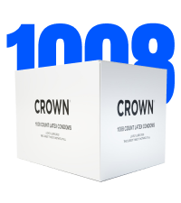 Crown Condoms  1008 Count  Lubricated Latex Condoms  Ultra-Thin, Bulk Pack (1008 Per Box)